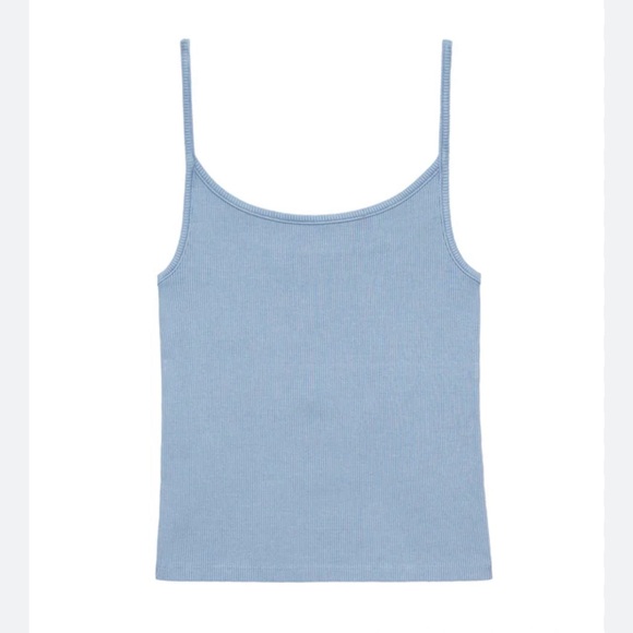 NWT DONNI. Ribbed Spaghetti Tank Top - Picture 4 of 9